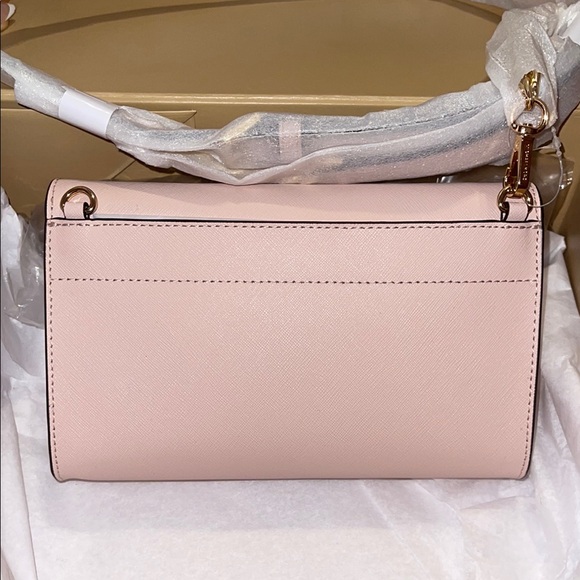 Michael Kors Pink Clutch with Textured Leather and Gold Hardware - Picture 2 of 2